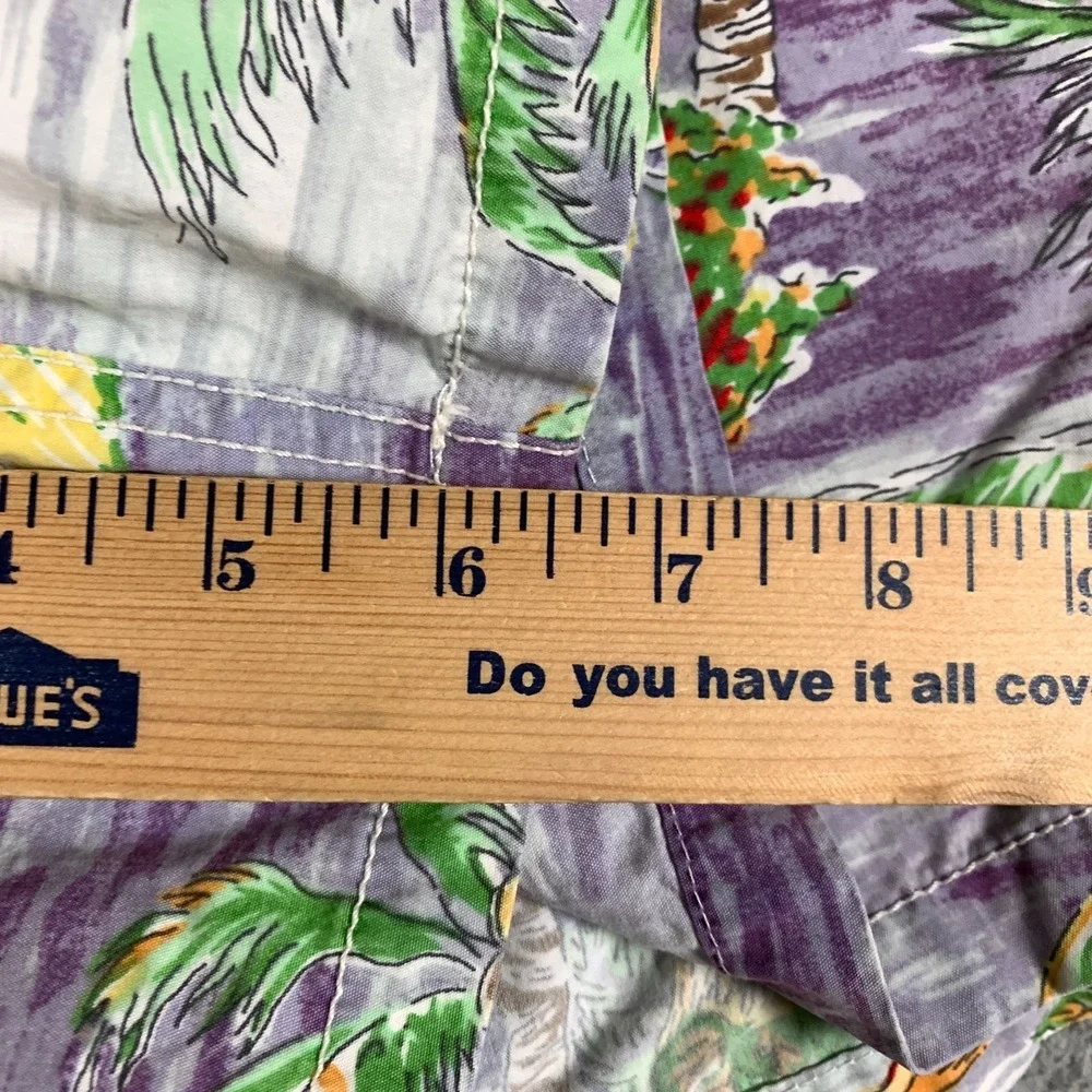 Polo Ralph Lauren Swim Board Shorts Mens Medium Purple Palm Tree Hawaiian Surfer